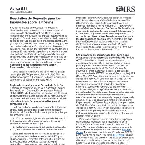 Document preview: IRS Other n931sp — IRS, United States