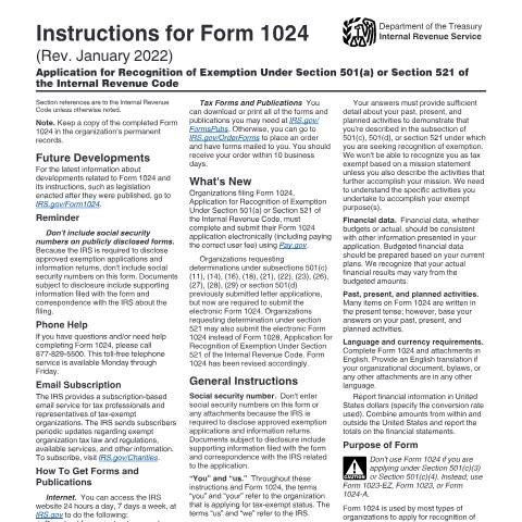Document preview: IRS Instructions i1024 — IRS, United States (CERFA n°INST-1024)