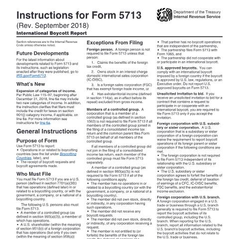 Document preview: IRS Instructions i5713 — IRS, United States (CERFA n°INST-5713)