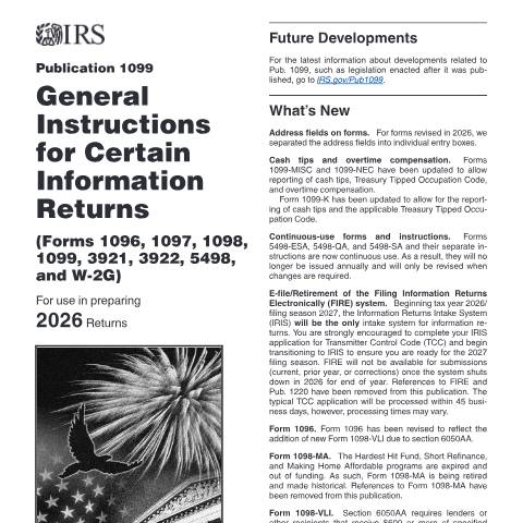 Document preview: IRS Publication p1099 — IRS, United States (CERFA n°PUB-1099)