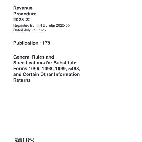 Document preview: IRS Publication p1179 — IRS, United States (CERFA n°PUB-1179)