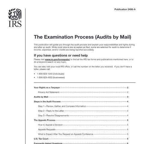 Document preview: IRS Publication p3498a — IRS, United States (CERFA n°PUB-3498A)