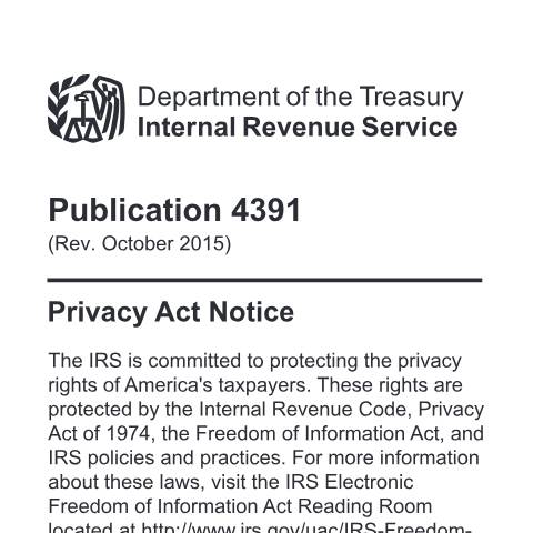 Document preview: IRS Publication p4391 — IRS, United States (CERFA n°PUB-4391)