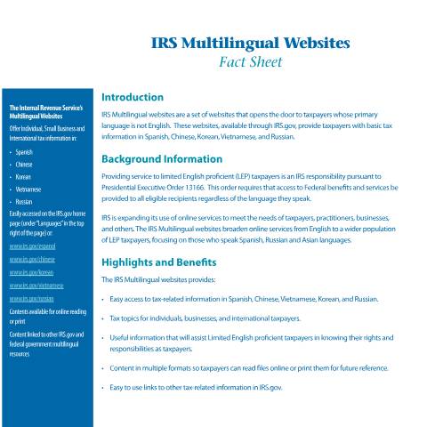 Document preview: IRS Publication p4744h — IRS, United States (CERFA n°PUB-4744H)