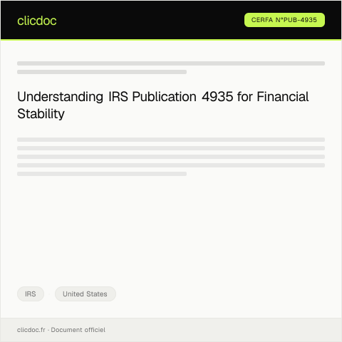 Document preview: IRS Publication p4935 — IRS, United States (CERFA n°PUB-4935)