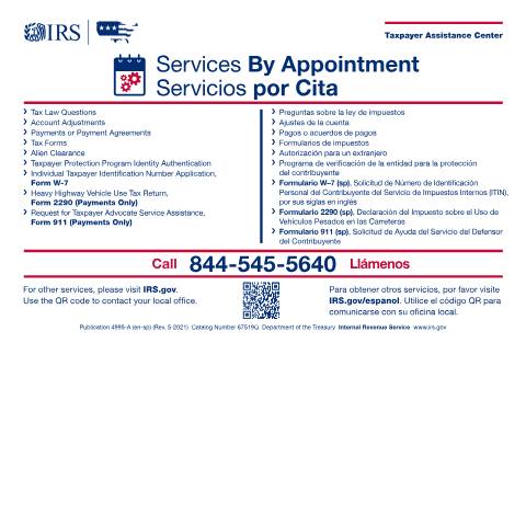 Document preview: IRS Publication p4995aes — IRS, United States (CERFA n°PUB-4995AES)