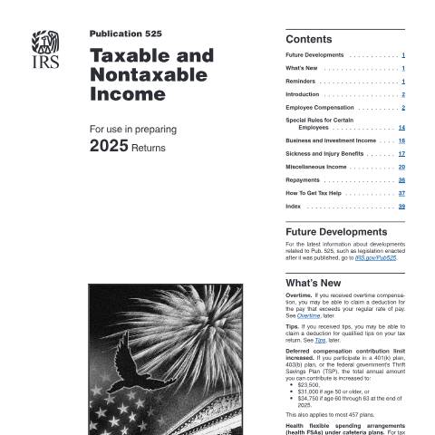 Document preview: IRS Publication p525 — IRS, United States (CERFA n°PUB-525)
