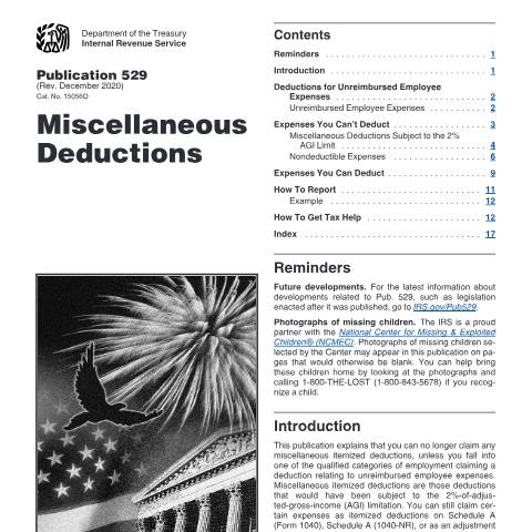 Document preview: IRS Publication p529 — IRS, United States (CERFA n°PUB-529)