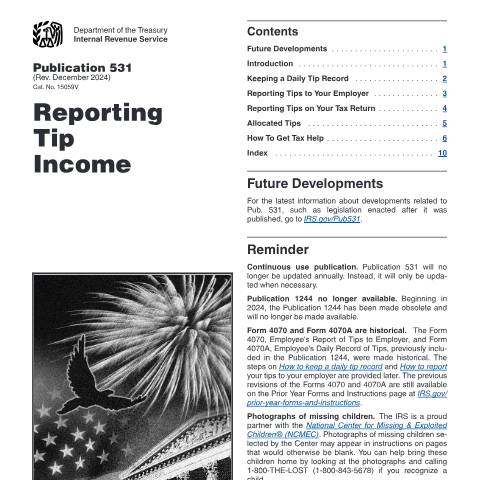 Document preview: IRS Publication p531 — IRS, United States (CERFA n°PUB-531)