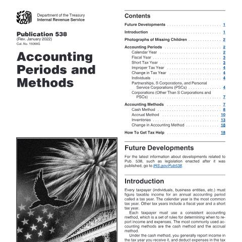 Document preview: IRS Publication p538 — IRS, United States (CERFA n°PUB-538)