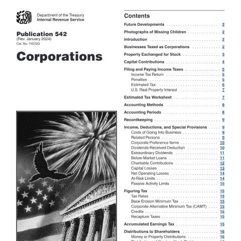Document preview: IRS Publication p542 — IRS, United States (CERFA n°PUB-542)