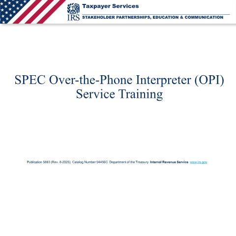 Document preview: IRS Publication p5883 — IRS, United States (CERFA n°PUB-5883)