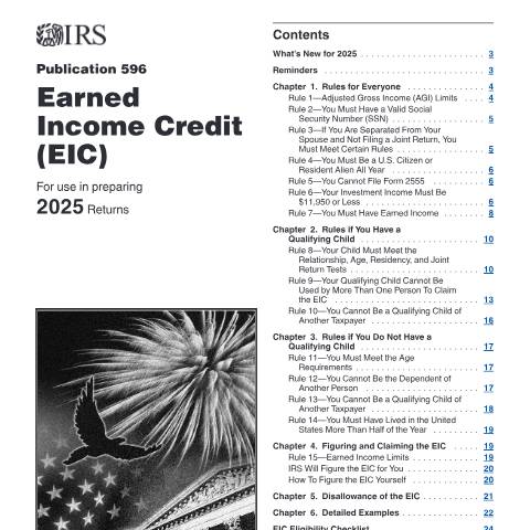 Document preview: IRS Publication p596 — IRS, United States (CERFA n°PUB-596)