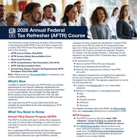 Document preview: IRS Publication p6026 — IRS, United States (CERFA n°PUB-6026)