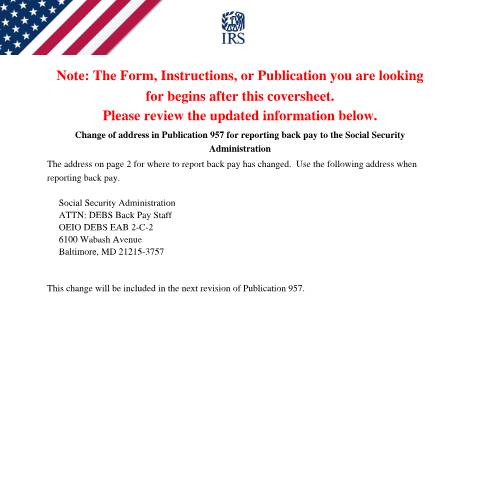 Document preview: IRS Publication p957 — IRS, United States (CERFA n°PUB-957)
