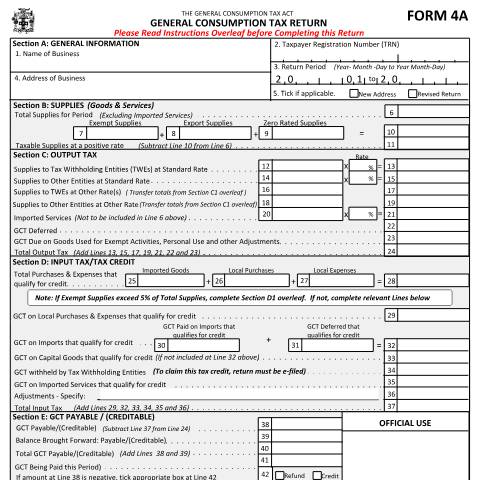 Document preview: 4a eff jan2015a — Document, Jamaica (CERFA n°4a_eff_jan2015a)