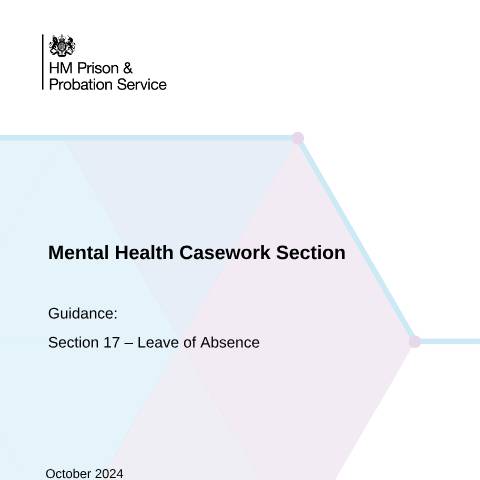 Document preview: Request leave for restricted patients — HM Prison and Probation Service, United Kingdom