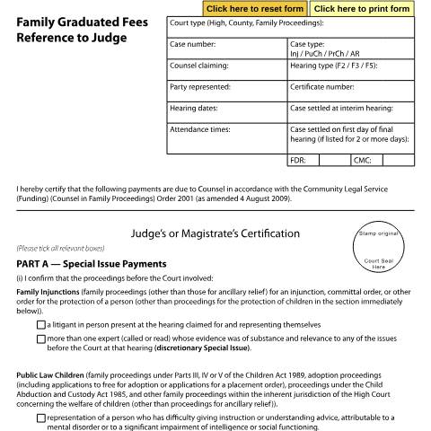 Document preview: Graduated Fees reference to a judge: Form EX504 — HM Courts & Tribunals Service, United Kingdom