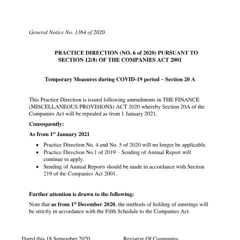 Document preview: General Notice No.1364 of 2020 — Document, Mauritius (CERFA n°General-Notice-No.1364-of-2020)