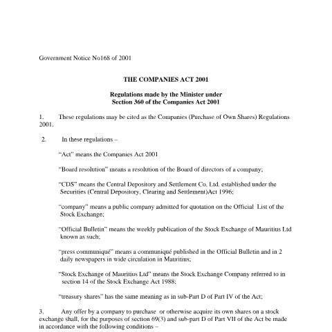Document preview: GN1682001 — Document, Mauritius (CERFA n°GN1682001)