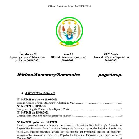Document preview: og.dta congo — Document, Rwanda (CERFA n°og.dta_congo)