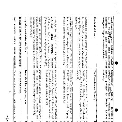 Document preview: instruction fees on services 2017 — Document, Rwanda (CERFA n°instruction_fees_on_services_2017)