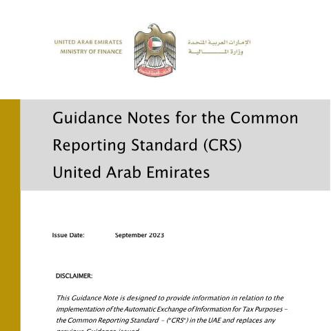 Document preview: CRS Guidance Notes — Automatic Exchange of Information, United Arab Emirates (CERFA n°Guidance-Notes-for-the-Common-Reporting-Standard-CRS)