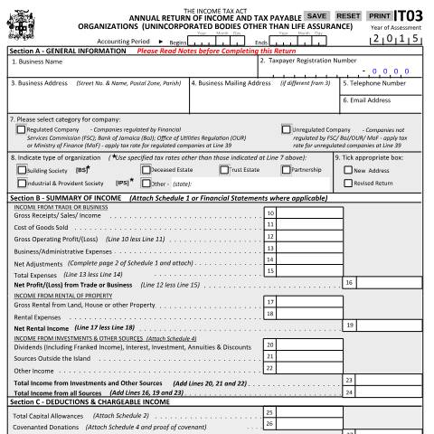 Document preview: it03 2015 — Document, Jamaica (CERFA n°it03_2015)