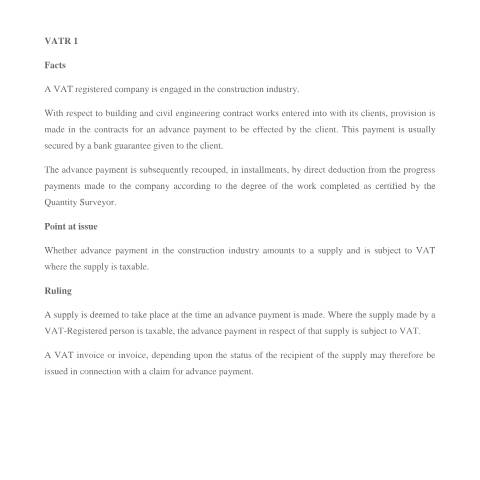 Document preview: VATR 1 - 50 — Document, Mauritius (CERFA n°VATR1_50)