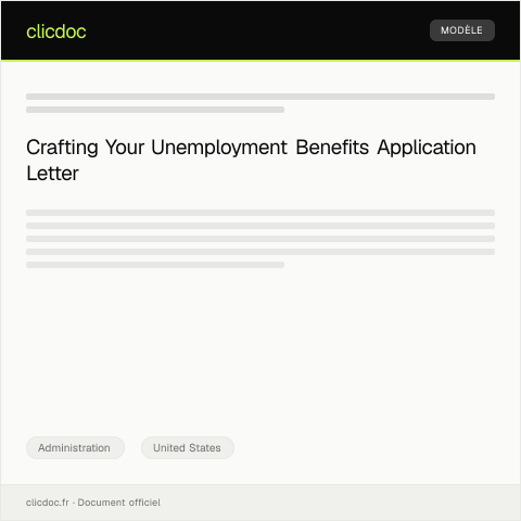 Document preview: Application for Unemployment Benefits Submission — Administration, United States