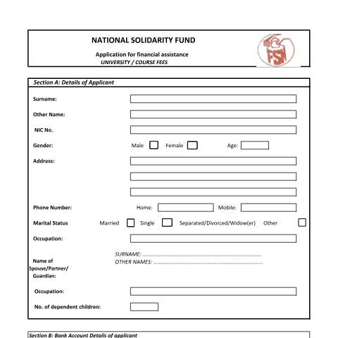 Document preview: University & course — Document, Mauritius (CERFA n°University-course)