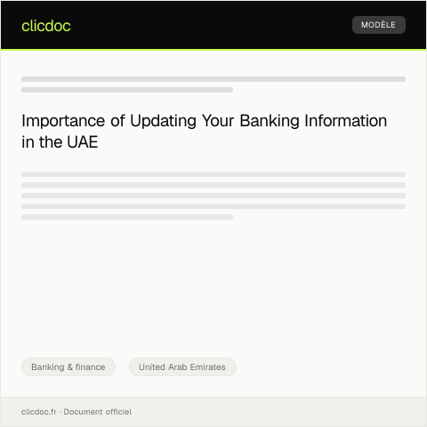 Document preview: Update on Banking Details via Federal Authority Portal / تحديث بيانات البنك عبر بوابة الهيئة الاتحادية — Banking & finance, United Arab Emirates