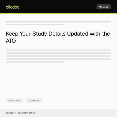 Document preview: Update of Study Details with Department of Home Affairs — Education, Australia