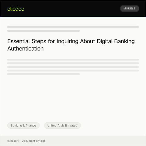 Document preview: Updating Authentication Methods for Digital Banking / تحديث طرق المصادقة للخدمات الرقمية — Banking & finance, United Arab Emirates