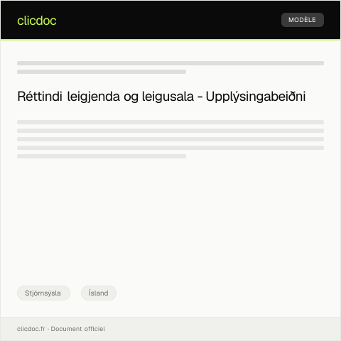 Document preview: Upplýsingabeiðni um réttindi til leigusamninga — Stjórnsýsla, Ísland