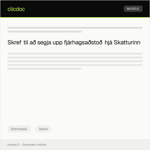 Document preview: Uppsögn á fjárhagsaðstoð frá félagsþjónustu — Stjórnsýsla, Ísland