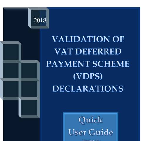 Document preview: User Manual VDPS — Guide, Mauritius (CERFA n°VATDPS)