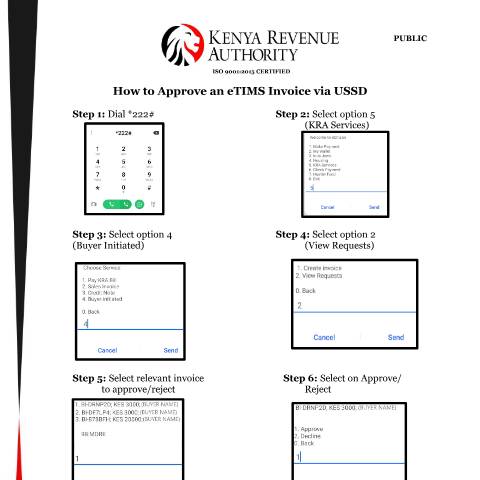 Document preview: USSD Consent Step by Step Guide - Buyer Initiated Invoicing - This is for Sellers — Guide, Kenya (CERFA n°USSD-Consent-Step-by-Step-Guide---Buyer-Initiated-Invoicing)