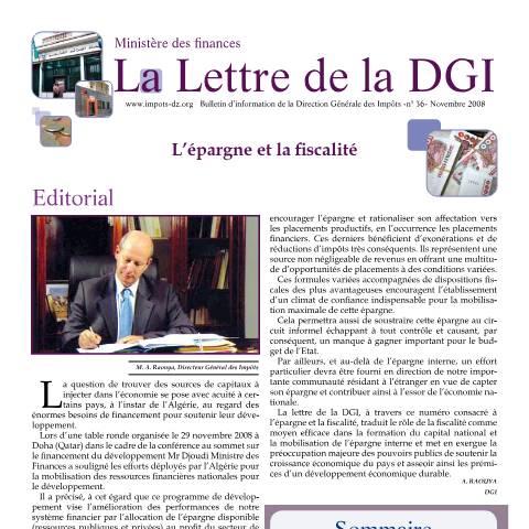 Aperçu du document LDGI 36 — Lettres de la DGI, Algérie (CERFA n°LDGI 36)