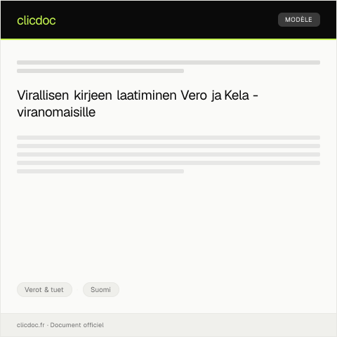 Document preview: Vähennysten hakeminen — Verot & tuet, Suomi
