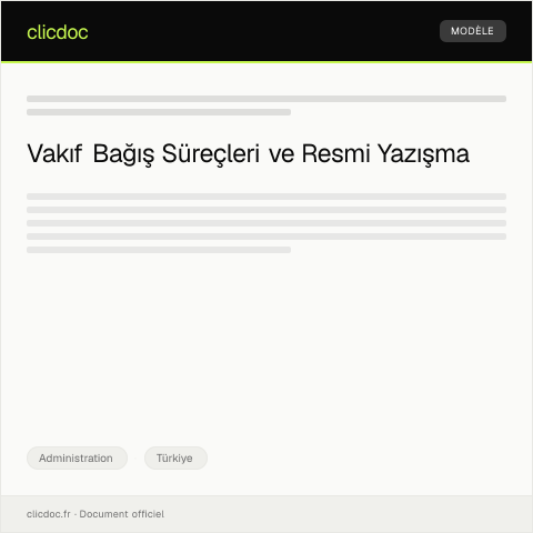 Document preview: Vakfeden bağış talep ve kayıt işlemleri — Administration, Türkiye