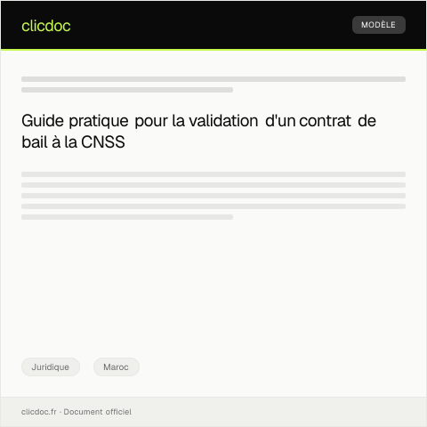 Aperçu du document Validation en ligne d’un Contrat de Bail — Juridique, Maroc