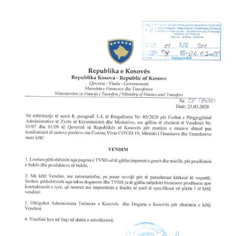 Document preview: Vendimi nr 28 — Shpjegimet Publike, Kosovë