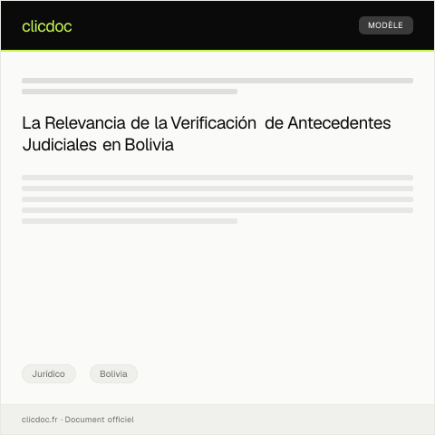Vista previa del documento Verificación de Antecedentes Judiciales — Jurídico, Bolivia