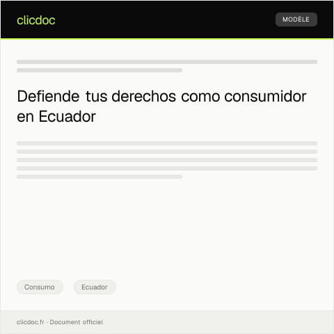 Vista previa del documento Verificación de derechos de consumidor ante la Superintendencia de Comercio — Consumo, Ecuador
