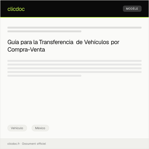 Vista previa del documento Verificar requisitos para transferir vehículo por compra venta — Vehículo, México