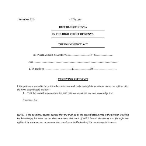 Document preview: f32d — Document, Kenya (CERFA n°f32d)