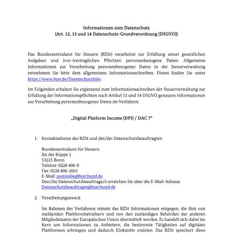 Dokumentvorschau: dpi_dac7 — BZSt/DasBZSt, Deutschland (CERFA n°dpi_dac7)