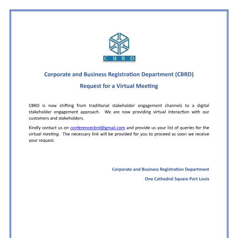 Document preview: Virtual Meeting — Document, Mauritius (CERFA n°Virtual-Meeting)