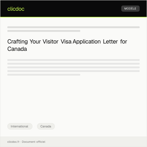 Document preview: Application for Visitor Visa (Temporary Resident Visa) — International, Canada